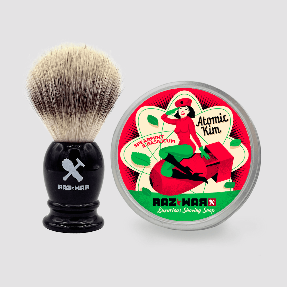 Blaireau Silver Tip en fibres synthétiques