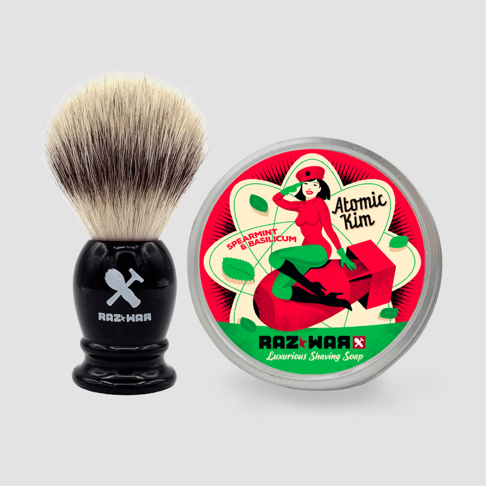 Silver Tip shaving brush in synthetic fibers