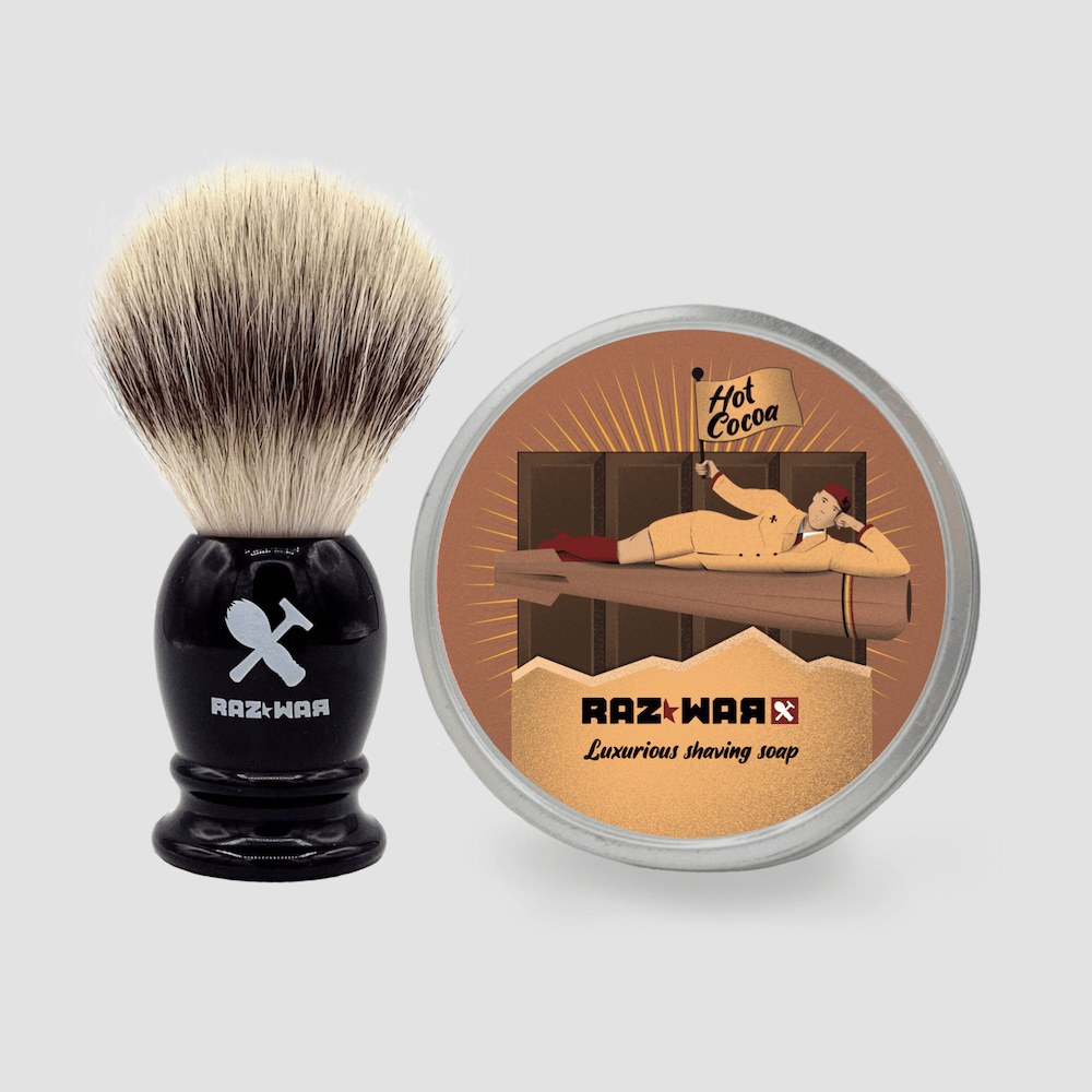 Silver Tip shaving brush in synthetic fibers