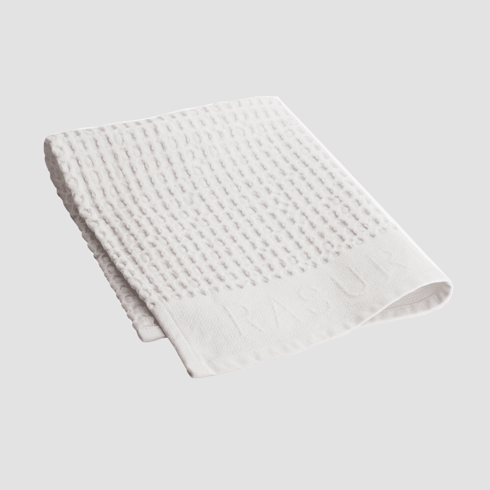 Serviette de rasage en coton gaufré